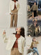 Single Breasted Crew Neck Long Sleeves Jacket